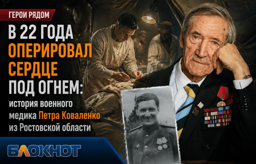 В 22 года оперировал сердце под огнем: история военного медика Петра Коваленко из Ростовской области 