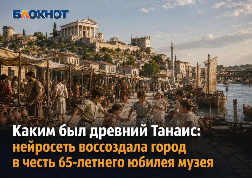 Каким был древний Танаис: нейросеть воссоздала город в честь 65-летнего юбилея музея