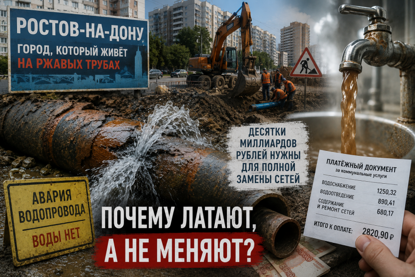 Коммунальный тупик: почему старые трубы в Ростове не меняют, а латают из года в год