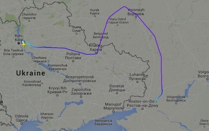 Борт с Надеждой Савченко облетел стороной Луганск и Донецк