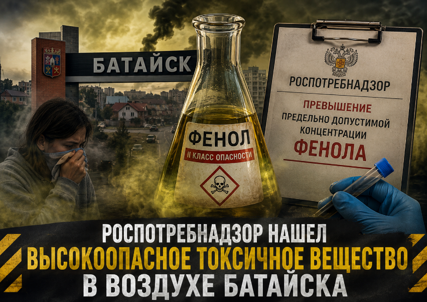 Роспотребнадзор нашел высокоопасное токсичное вещество в воздухе Батайска