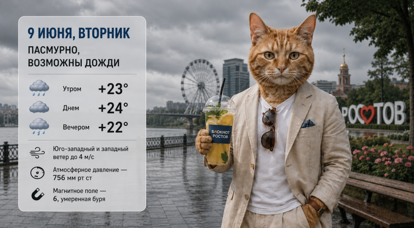 Дождь может накрыть Ростов в дневное время