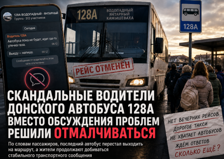 Скандальные водители донского автобуса 128А вместо обсуждения проблем решили отмалчиваться