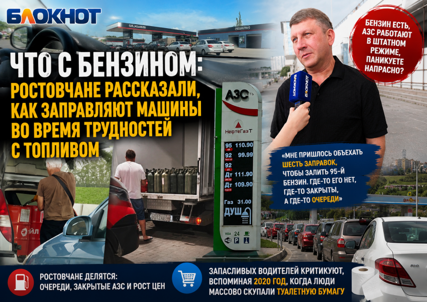 Что с бензином: ростовчане рассказали, как заправляют машины во время трудностей с топливом