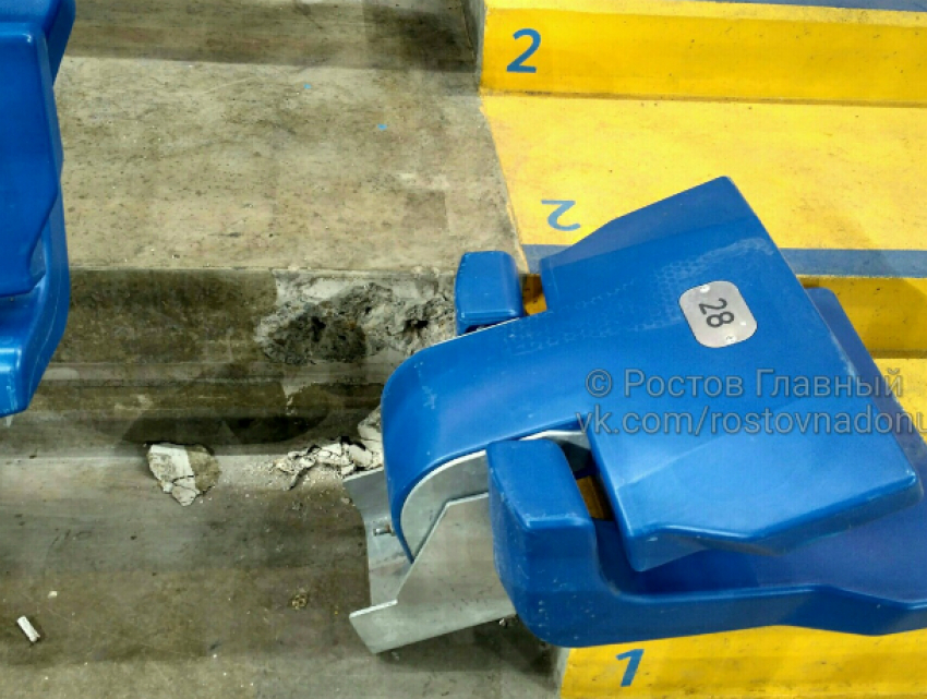 После матча ростовчан и самарцев стали разваливаться сиденья на новом стадионе
