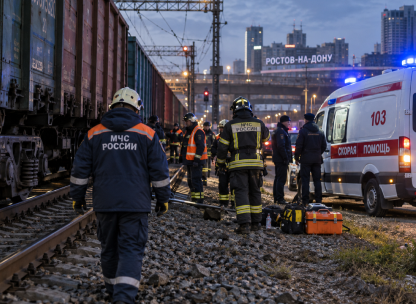 Двух подростков ударило током на крыше грузового вагона в Ростове
