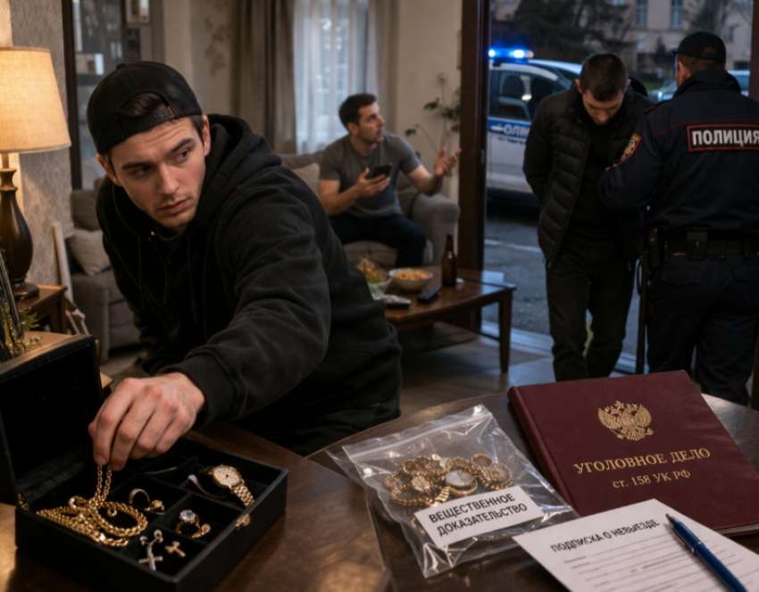 В Ростове парень обчистил квартиру знакомого пока тот отвлекся