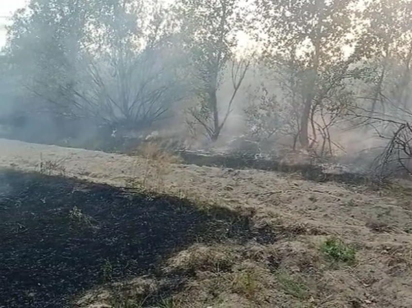 Вертолет МЧС России тушит пожар в Белокалитвенском районе