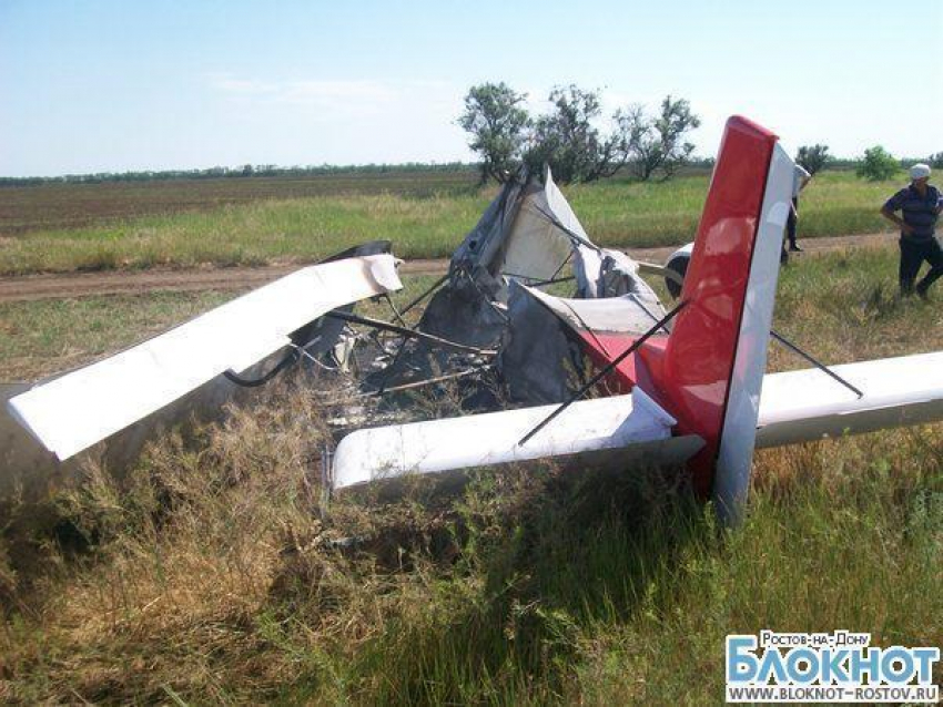 Упавший в Пролетарском районе самолет загорелся во время падения