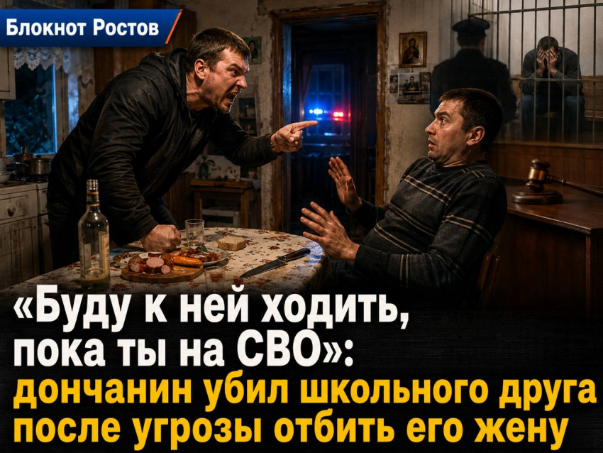 «Буду к ней ходить, пока ты на СВО»: дончанин убил школьного друга после угрозы отбить его жену 