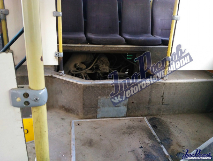 Горячие «обнаженные внутренности» маршрутки вызвали любопытство у жителей Ростова