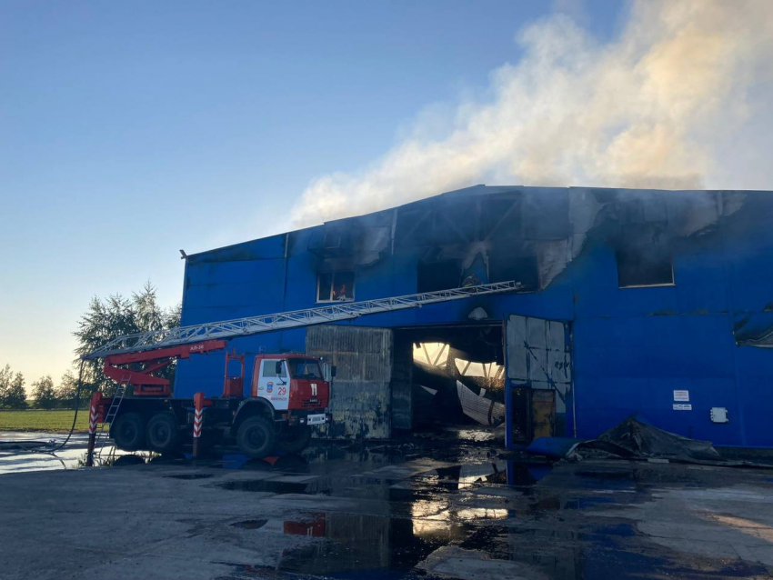 Два ангара с луком сгорели в Азовском районе