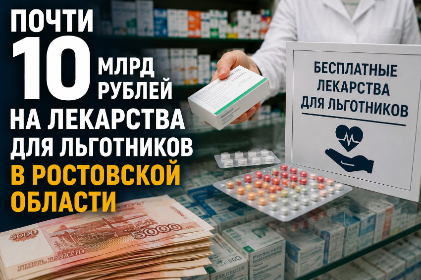 Почти 10 млрд рублей направят на лекарства для льготников в Ростовской области