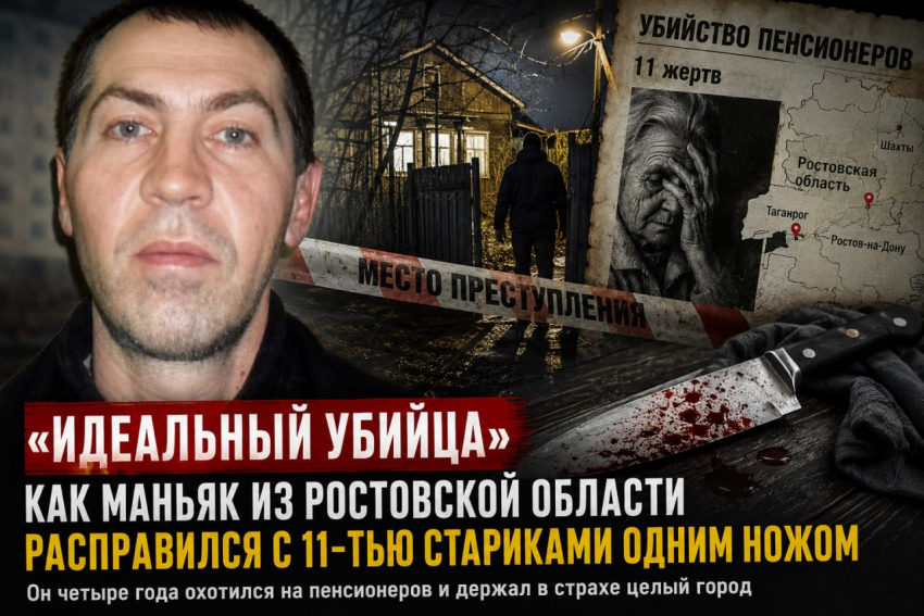 «Идеальный убийца»: как маньяк из Ростовской области расправился с 11-тью стариками одним ножом 