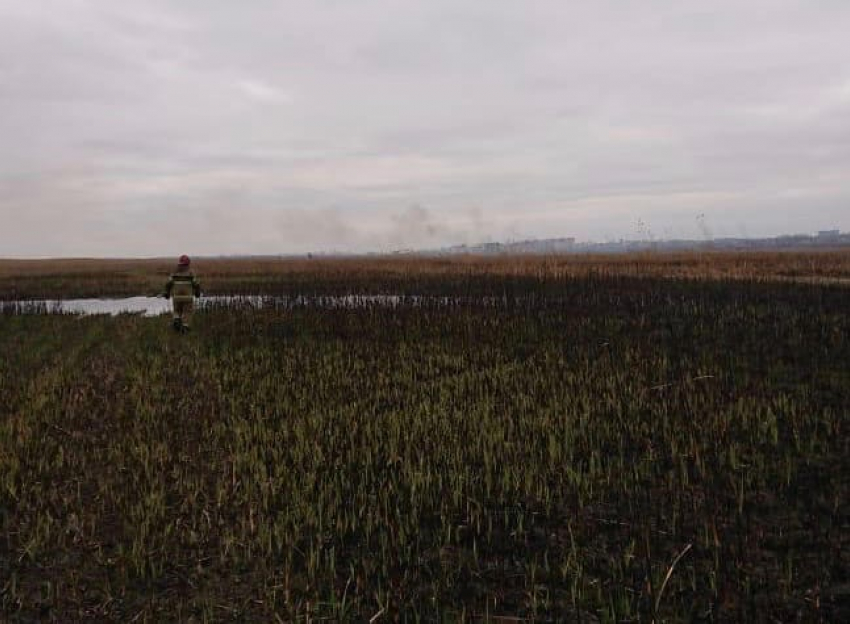 Спасатели потушили крупный пожар на левом берегу Дона