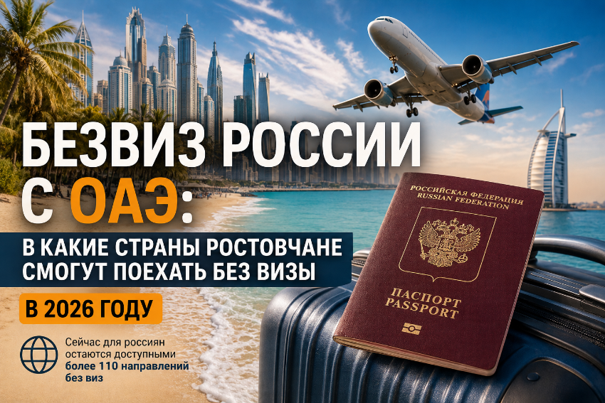 Безвиз России с ОАЭ: в какие страны ростовчане смогут поехать без визы в 2026 году