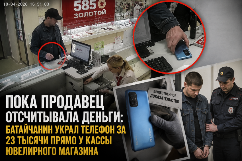 Пока продавец отсчитывала деньги: дончанин украл телефон прямо у кассы ювелирного магазина 