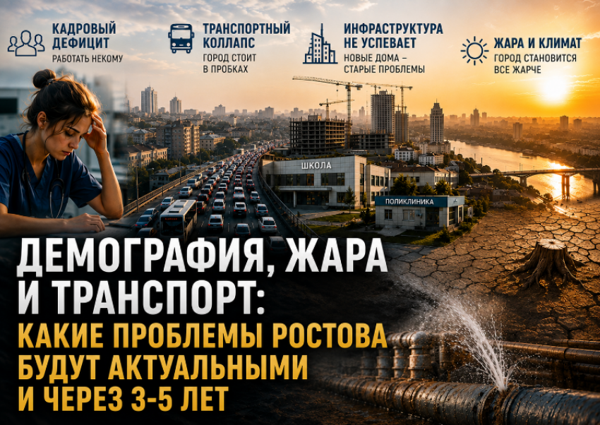 Демография, жара и транспорт: какие проблемы Ростова будут актуальными и через 3-5 лет