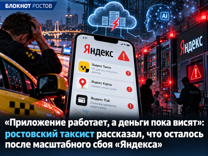 «Приложение работает, а деньги пока висят»: ростовский таксист рассказал, что осталось после масштабного сбоя «Яндекса»