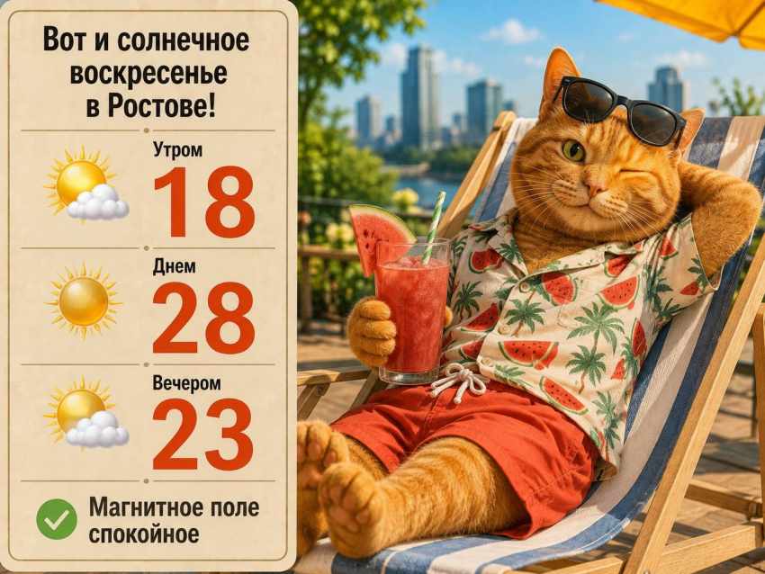 Погода в Ростове-на-Дону сегодня будет прекрасная