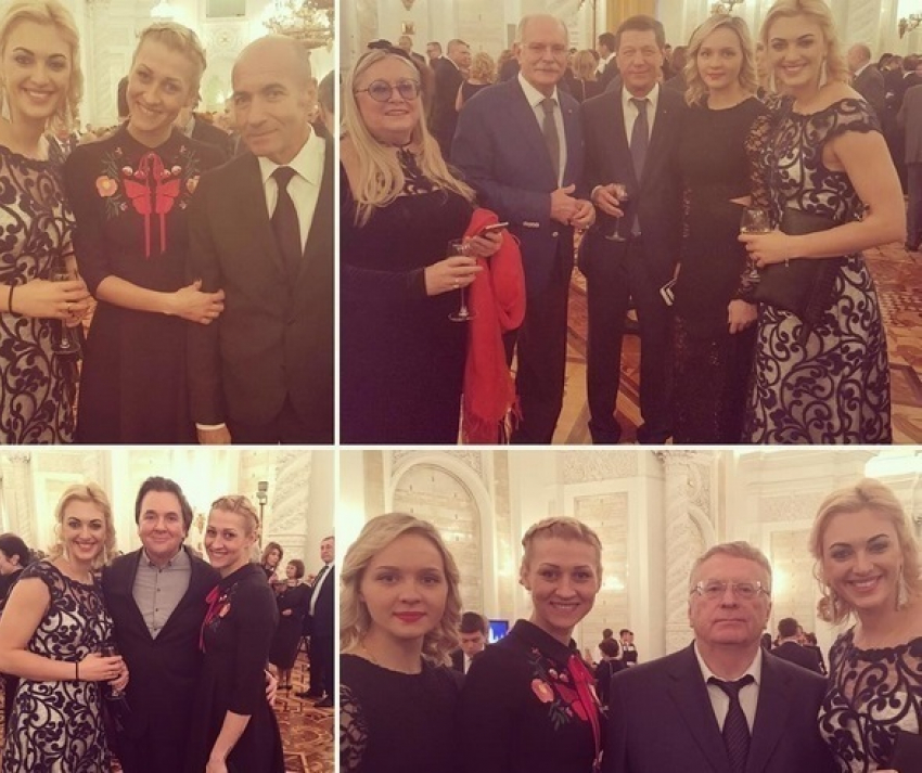 Ростовские красавицы-гандболистки вместе с Михалковым, Эрнстом и Жириновским оказались на новогоднем приеме в Кремле