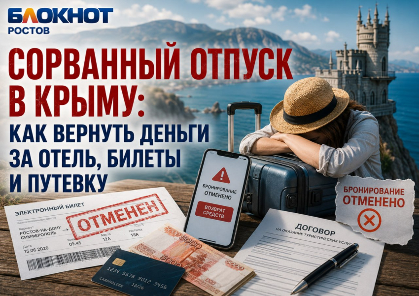 Сорванный отпуск в Крыму: как вернуть деньги за отель, билеты и путевку
