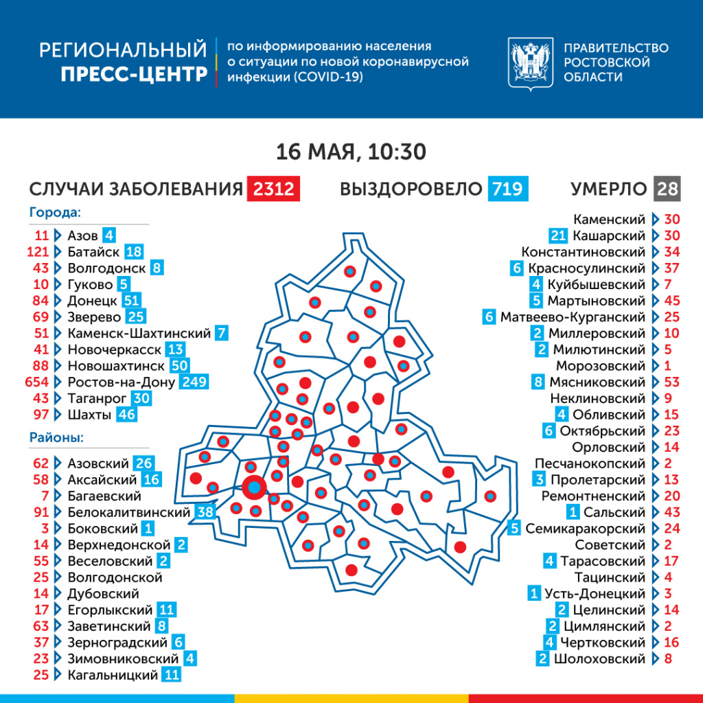 Случаи в Ростовской области